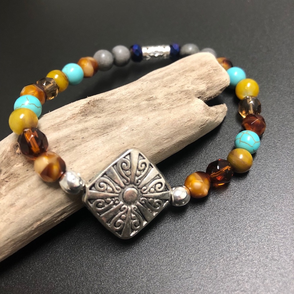 Multicolored Medallion Bracelet - image 2